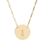 Doberman Pincher Engravable Circle Necklace — Personalized Round Pendant Jewelry