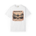Airspace "Live to Fly" Graphic Tee — Retro Jet Pilot T‑Shirt