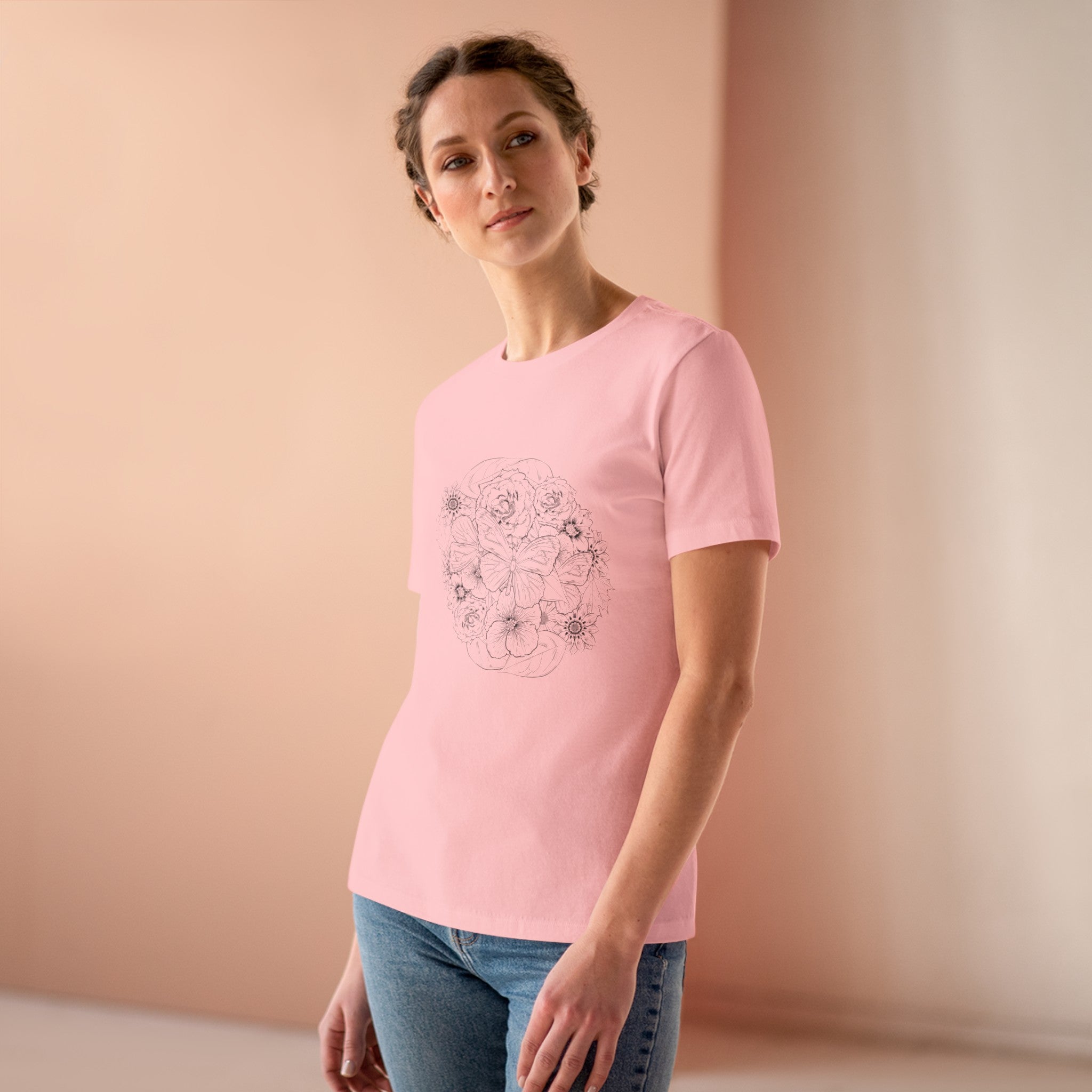 Women's Butterfly Flowers T-shirt