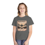 Youth Tee — 'Airspace: Born to Live to Fly' Vintage Jet Graphic