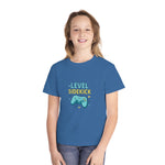 Level Sidekick Youth Midweight Tee, Gamer T-Shirt, Kid's Video Game Shirt, Playful Graphic Tee, Birthday Gift for Gamers
