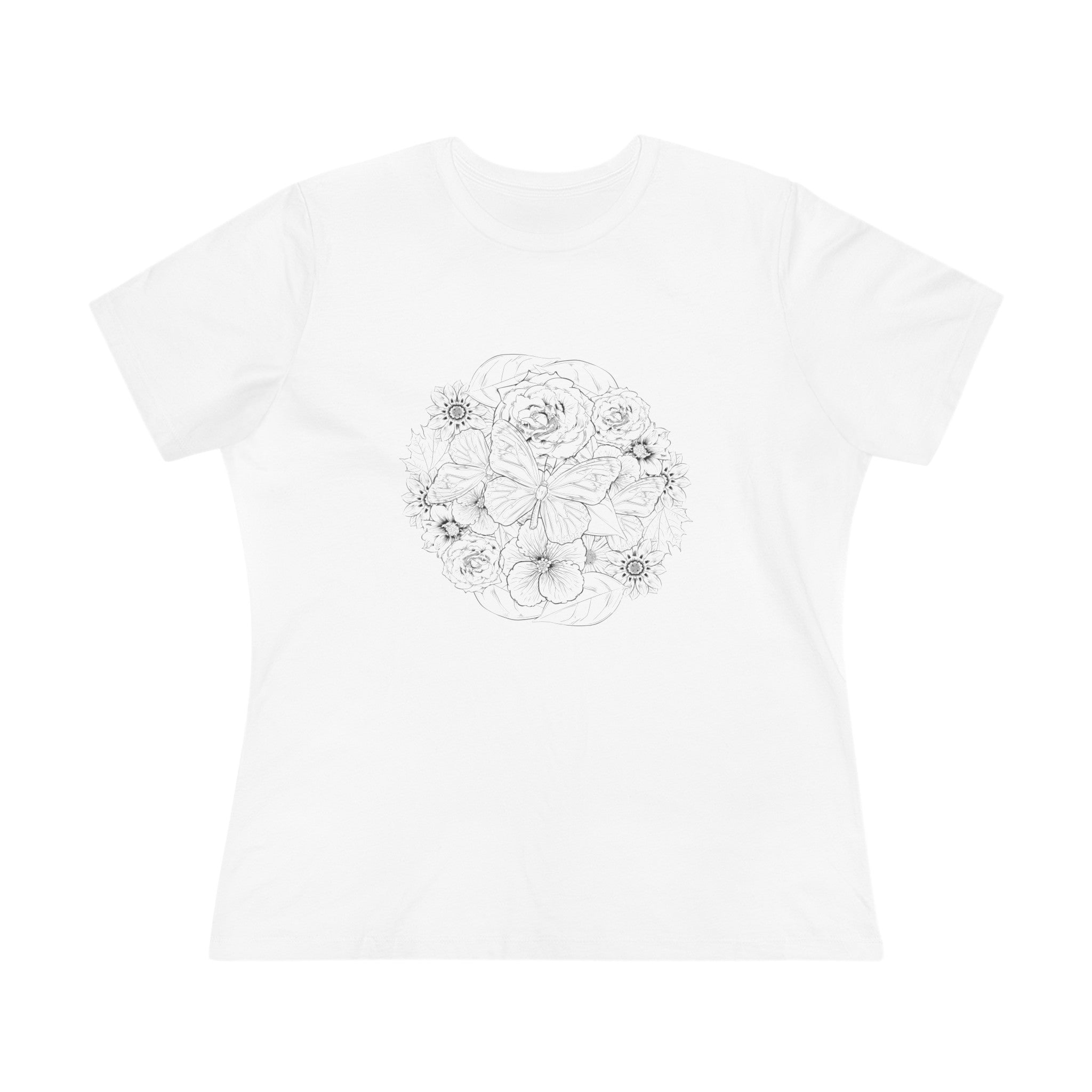 Women's Butterfly Flowers T-shirt