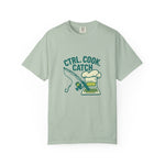 CTRL. COOK. CATCH. Unisex Garment-Dyed T-Shirt - Fun Foodie Tee for Chefs, Gamers, Gift for Cooking Lovers, Trendy Apparel