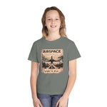 Youth Tee — 'Airspace: Born to Live to Fly' Vintage Jet Graphic