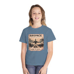 Airspace Youth Tee — "Live to Fly" Vintage Jet Aviation Graphic