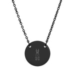 Doberman Pincher Engravable Circle Necklace — Personalized Round Pendant Jewelry