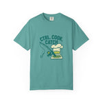 CTRL. COOK. CATCH. Unisex Garment-Dyed T-Shirt - Fun Foodie Tee for Chefs, Gamers, Gift for Cooking Lovers, Trendy Apparel