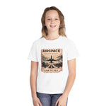 Youth Tee — 'Airspace: Born to Live to Fly' Vintage Jet Graphic