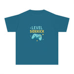 Level Sidekick Youth Midweight Tee, Gamer T-Shirt, Kid's Video Game Shirt, Playful Graphic Tee, Birthday Gift for Gamers