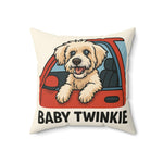 Cute Dog-Themed Faux Suede Square Pillow with Custom Message - Pet Lover Gift, Home Decor, Birthday Present, Cozy Couch Accent, Pet [...]