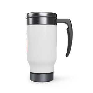 Kazakhstan Stainless Steel Travel Mug with Handle, 14oz