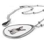 French Bulldog Oval Necklace — Cute Teardrop Pet Pendant