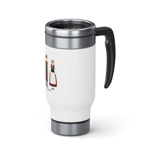 France Stainless Steel Travel Mug with Handle, 14oz
