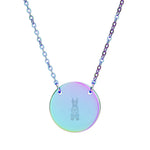 Doberman Pincher Engravable Circle Necklace — Personalized Round Pendant Jewelry