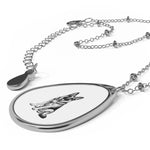 German Shepherd Oval Pendant Necklace — Personalized Dog Lover Jewelry