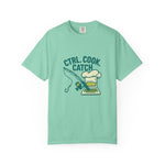 CTRL. COOK. CATCH. Unisex Garment-Dyed T-Shirt - Fun Foodie Tee for Chefs, Gamers, Gift for Cooking Lovers, Trendy Apparel
