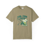 CTRL. COOK. CATCH. Unisex Garment-Dyed T-Shirt - Fun Foodie Tee for Chefs, Gamers, Gift for Cooking Lovers, Trendy Apparel