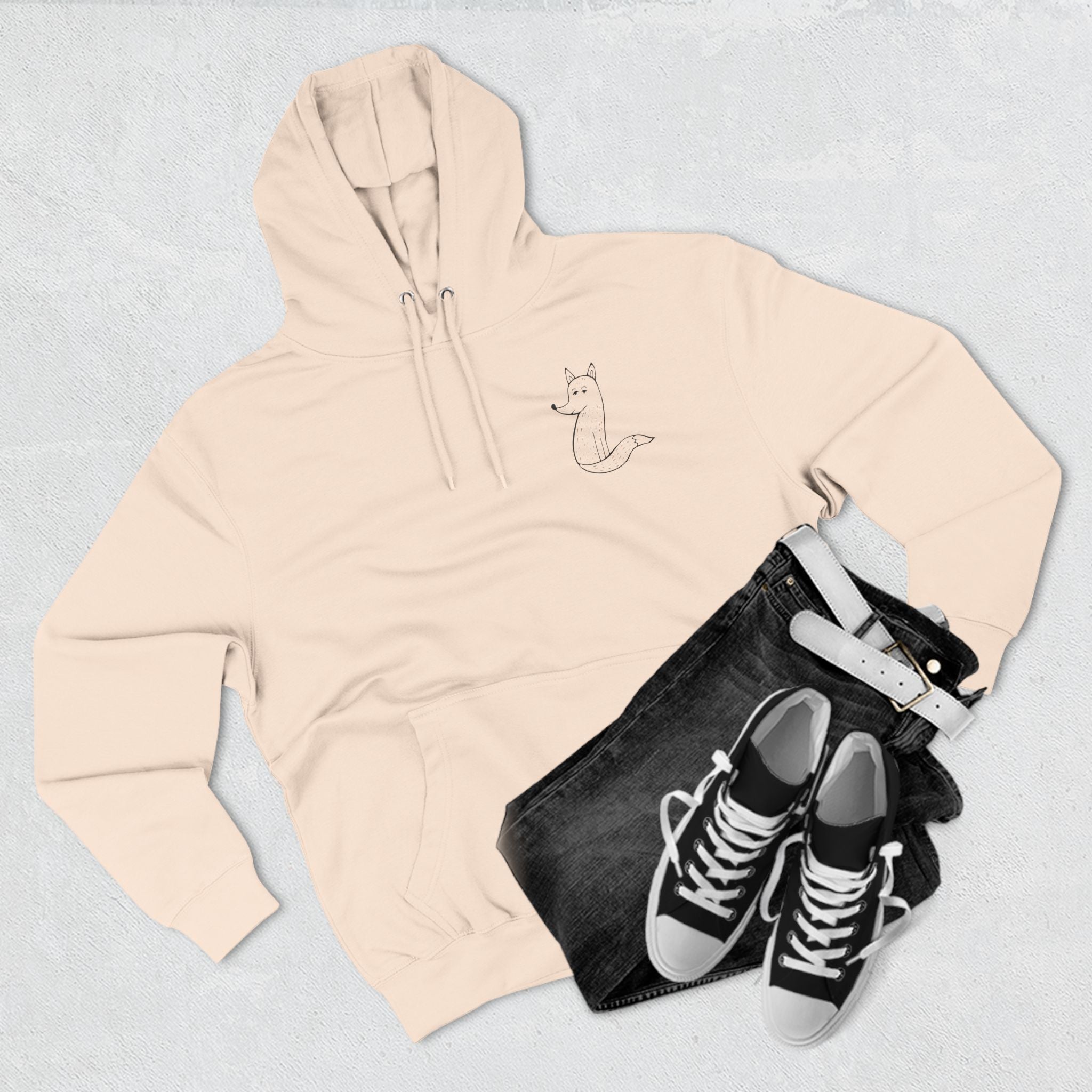 Three-Panel Fleece Hoodie