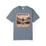 Airspace "Live to Fly" Graphic Tee — Retro Jet Pilot T‑Shirt